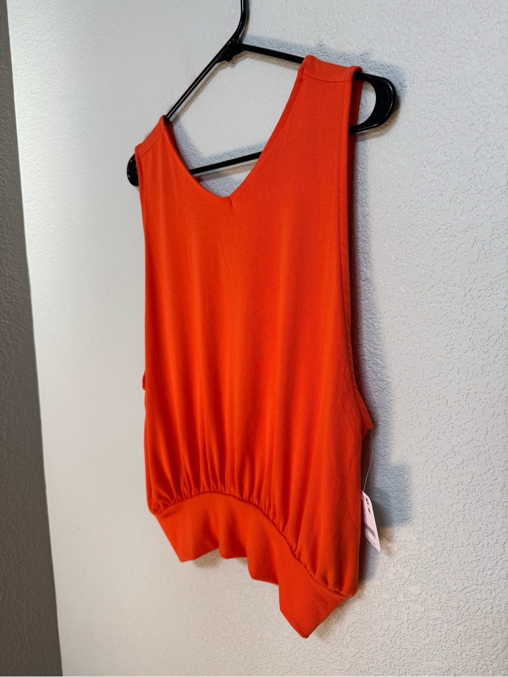 Free People Soft Knit V Back Sleeveless Top Red/Orange Women’s M NWT